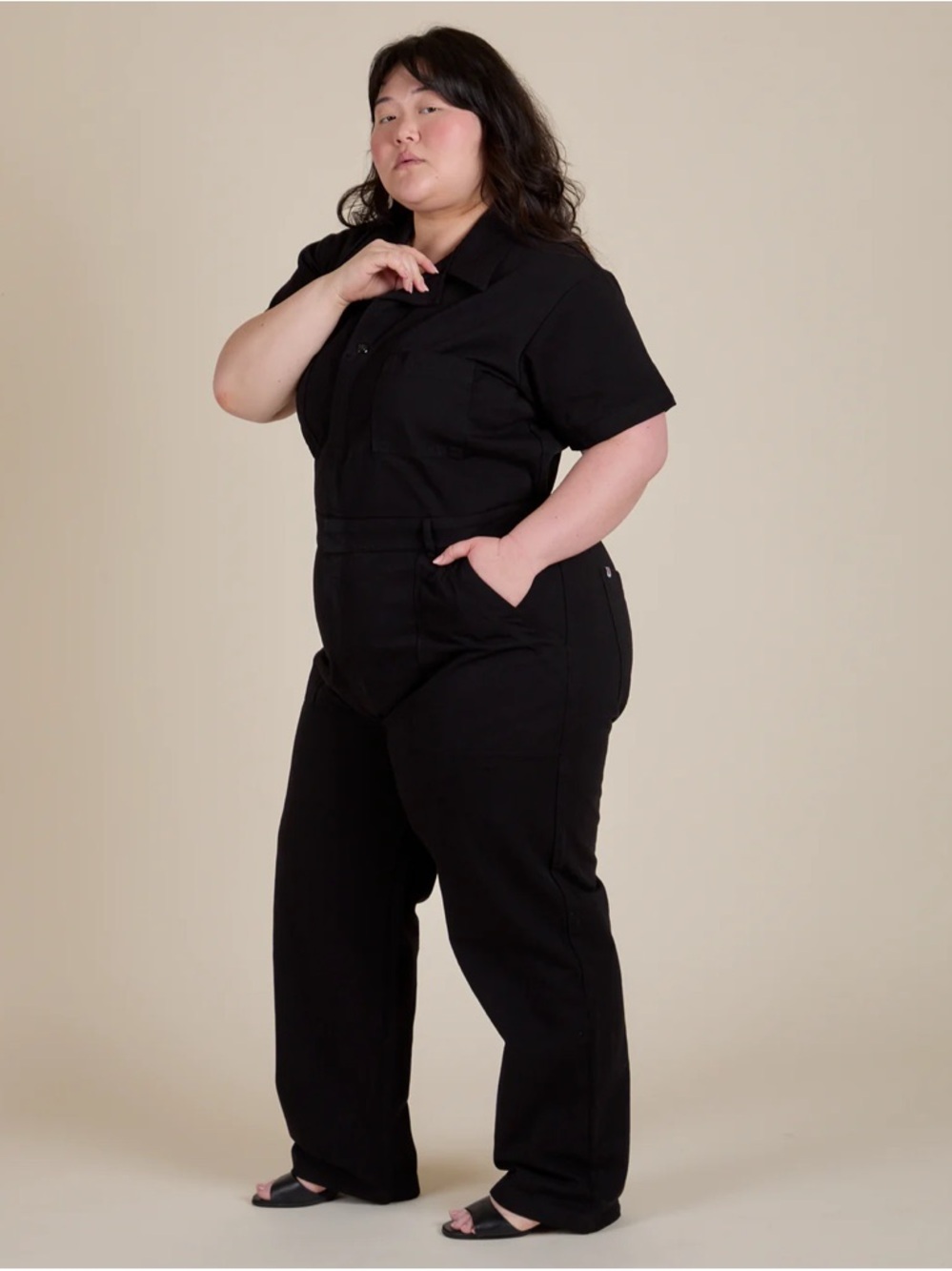 Big Bud Press Black Short-Sleeve Utility Jumpsuit - Picture 5 of 12